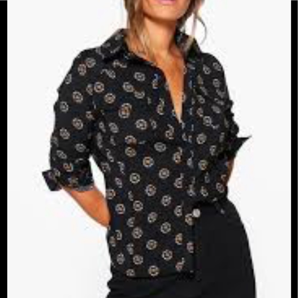 Daisy print button up